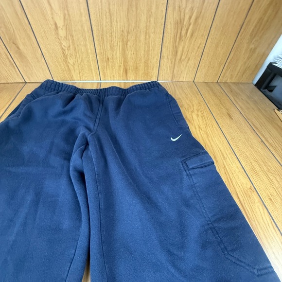 Nike Sweatpants Mens Size L Blue Cargo Pockets Athletic Casual Lounge - Picture 1 of 16